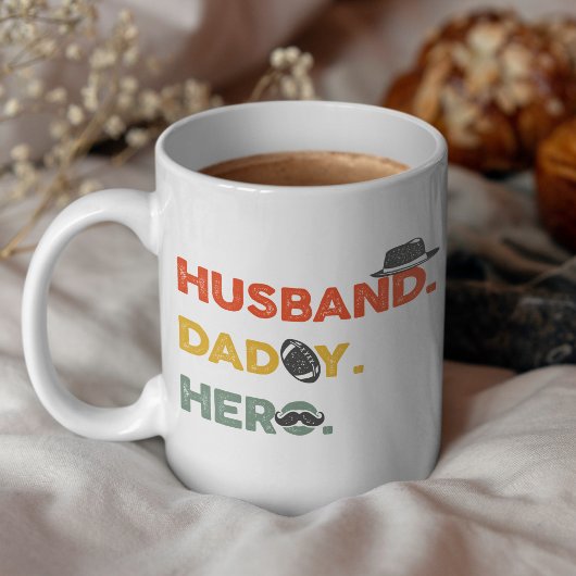Ehemann Daddy Held Vintage Retro Kaffeetasse