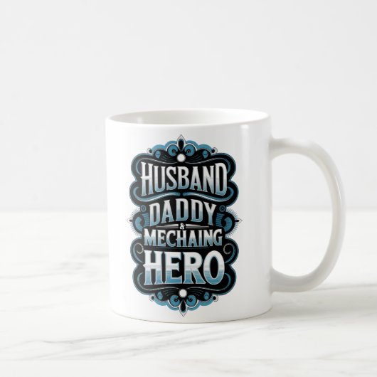 "Ehemann Daddy Mechanic Hero - Funny Gift für Vate Kaffeetasse (Rechts)