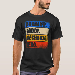 Ehemann Daddy Mechaniker Held Vatertag Mechaniker T-Shirt