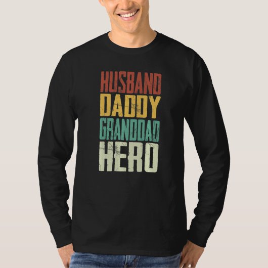Ehemann Daddy Opa Held Stolz Opa Väter T-Shirt (Vorderseite)