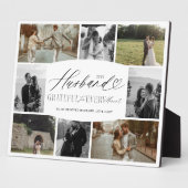 Ehemann dankbar für jeden Augenblick Foto Collage Fotoplatte (Seite)