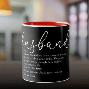 Ehemann Definition Elegantes Skript Liebe Herz Zweifarbige Tasse