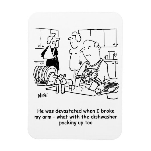 Ehemann, der die Geschirr wäscht Magnet (Vertikal)