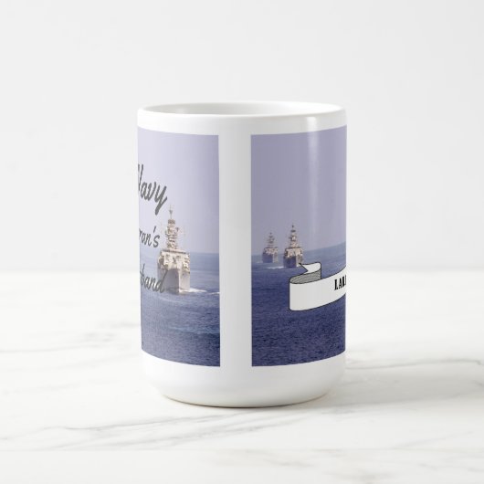 Ehemann der Marine Veteran Kaffeetasse (Mittel)