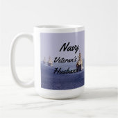 Ehemann der Marine Veteran Kaffeetasse (Links)