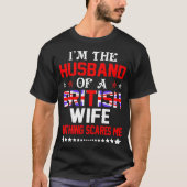 Ehemann des britischen Ehefrauvalentine-Geschenks T-Shirt (Vorderseite)