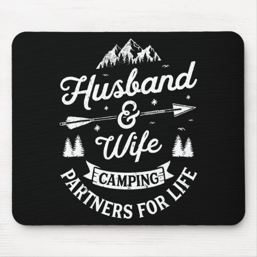 Ehemann Ehefrau Camping-Partner für Design Mousepad (Vorne)