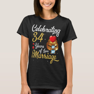 Ehemann & Ehefrau feiern 34 Jahre Liebe Marria T-Shirt