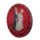 Ehemann & Ehefrau (Hochzeitstag, Ehe) Dartscheibe (Vorderseite rechts)