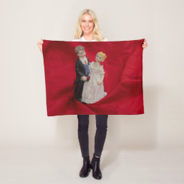 Ehemann & Ehefrau (Hochzeitstag, Ehe) Fleecedecke