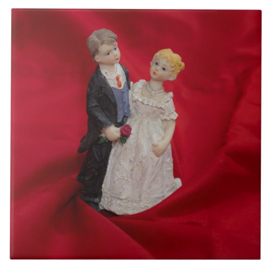 Ehemann & Ehefrau (Hochzeitstag, Ehe) Fliese (Vorderseite)