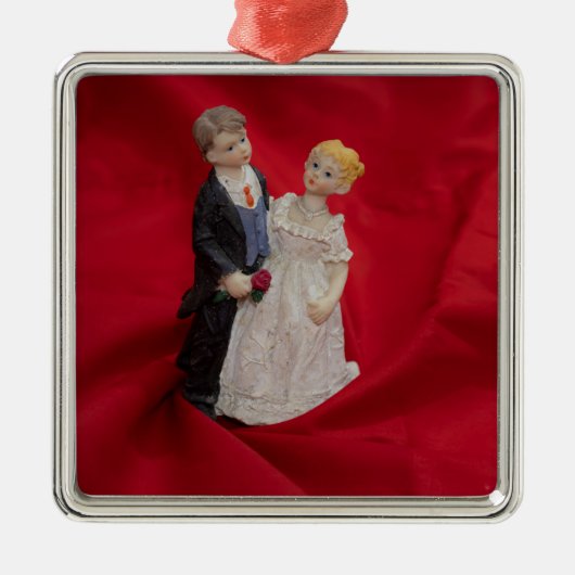 Ehemann & Ehefrau (Hochzeitstag, Ehe) Ornament Aus Metall (Vorne)