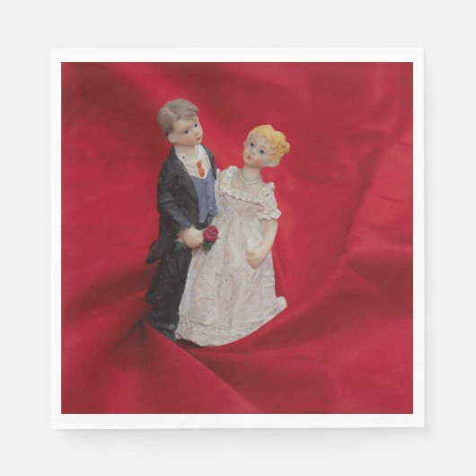 Ehemann & Ehefrau (Hochzeitstag, Ehe) Serviette (Vorderseite)