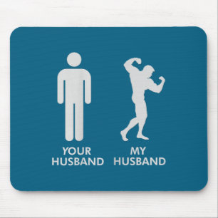 Ehemann Ehemann Gym Bodybuilding lustiger Tee für  Mousepad