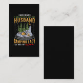 Ehemann eines Camping Lady Ehefrau Vater Camper Visitenkarte (Vorne/Hinten)