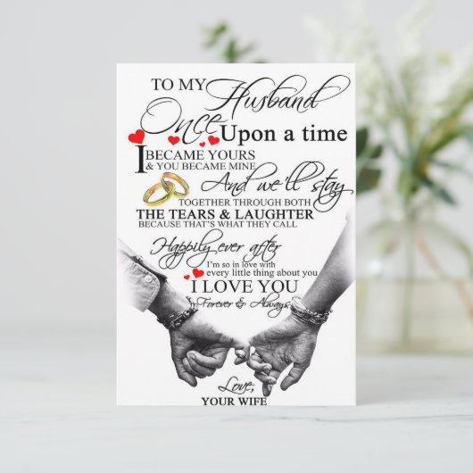 Ehemann einmal RSVP karte (Stehend Vorderseite)