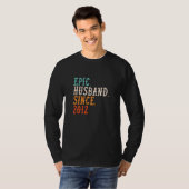 Ehemann Epischer Ehemann Seit 2012 10. Hochzeitsta T-Shirt (Vorne ganz)