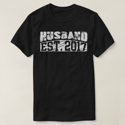 Ehemann Est 2017 Tshirts Wedding Groom Gift Party (Design vorne)