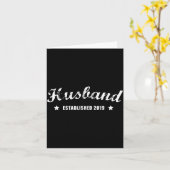Ehemann Est 2019 Vintage Hochzeit Karte (Gelbe Blume)