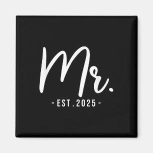 Ehemann Est 2025 Verheiratet Wedding Brautparty B Magnet