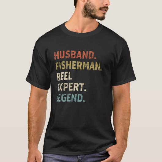Ehemann Fischer Rolle Experte Geschenke für Männer T-Shirt (Vorderseite)
