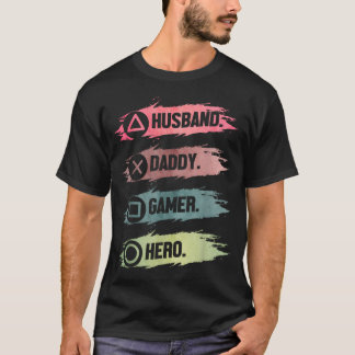 Ehemann Gamer Held Lustiger Gaming-Vater Vatertag T-Shirt