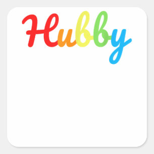 Ehemann Gay Pride LGBT Hochzeitsgeschenke Flitterw Quadratischer Aufkleber