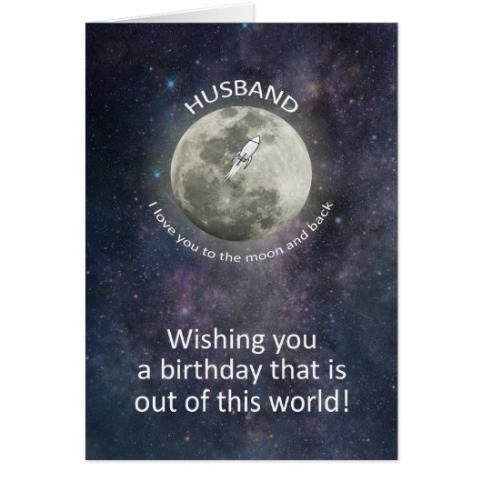 Ehemann Geburtstag Bis zum Mond und zurück (Vorne)