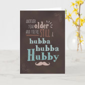 Ehemann-Geburtstag, Hubba-Hubba Hubby-Tafel Karte (Gelbe Blume)