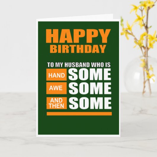 Ehemann Geburtstag Karte (Gelbe Blume)