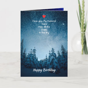 Ehemann Geburtstag Liebe dich mehr als alle Sterne Feiertagskarte