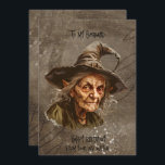 Ehemann Geburtstag von seiner alten Hexe Feiertagskarte<br><div class="desc">Schicken Sie Ihrem Mann diesen Witz einer Karte zum Geburtstag,  sei es zu Halloween an einem anderen Datum. Eine zerknitterte Hexe mit ihrem Hut und vor einem spukhaften Hintergrund mit Text "To My Hustand" dann "From Your Old Witch"</div>