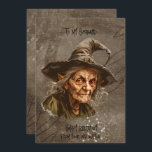 Ehemann Geburtstag von seiner alten Hexe Feiertagskarte<br><div class="desc">Schicken Sie Ihrem Mann diesen Witz einer Karte zum Geburtstag,  sei es zu Halloween an einem anderen Datum. Eine zerknitterte Hexe mit ihrem Hut und vor einem spukhaften Hintergrund mit Text "To My Hustand" dann "From Your Old Witch"</div>