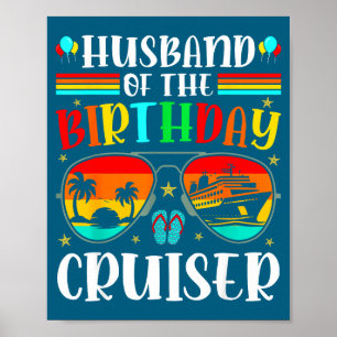 Ehemann Geburtstags Cruiser Sonnenbrille Kreuzfahr Poster