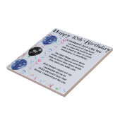 Ehemann-Gedicht - 40. Geburtstag Fliese (Seite)