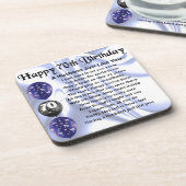 Ehemann-Gedicht - 70. Geburtstag Untersetzer (Linke Seite)