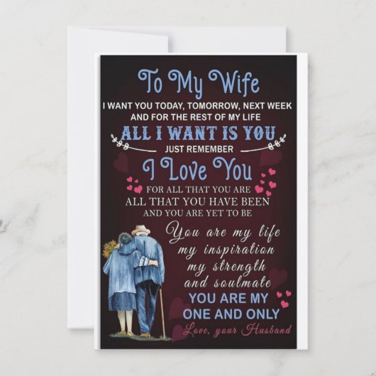 Ehemann Geschenk .zazzcard.Weihnachtskarte (Vorderseite)