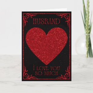 Ehemann Glitter Valentinstagskarte Karte