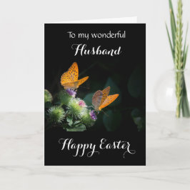 Ehemann / Happy Oaster - Fritillary Butterflies Feiertagskarte