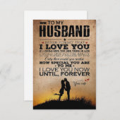 Ehemann I Liebe Sie jetzt bis hin zu ewig Dankeskarte (Vorne/Hinten)