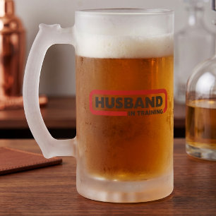 Ehemann in Ausbildung - lustige Idee zur Verlobung Mattglas Bierglas