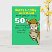 Ehemann in Ehefrau 50 Karte (Gelbe Blume)