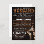 Ehemann in meinem liebsten Ehemann Dankeskarte (Vorne/Hinten)