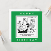 Ehemann in Schock über den Cartoon der Ehefrau Aus Karte (Vorderseite/Rückseite Beispiel)