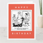 Ehemann in Schock über den Cartoon der Ehefrau Aus Karte (Vorderseite)