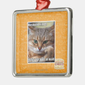 Ehemann Kitteh Ornament Aus Metall (Links)