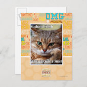 Ehemann Kitteh Postkarte (Vorne/Hinten)