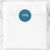 Ehemann Krieger Pink Brustkrebs Runder Aufkleber (Tasche)