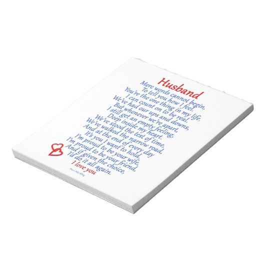 Ehemann-Liebe Notizblock (Rotiert)