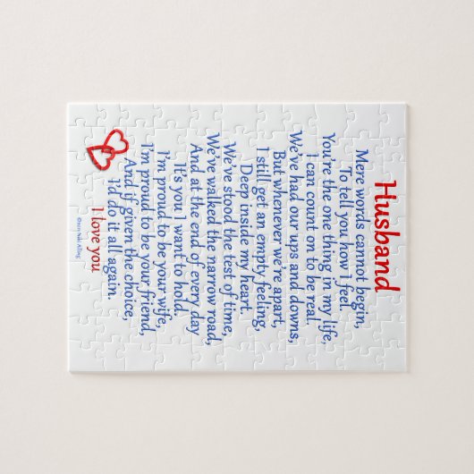 Ehemann-Liebe Puzzle (Horizontal)